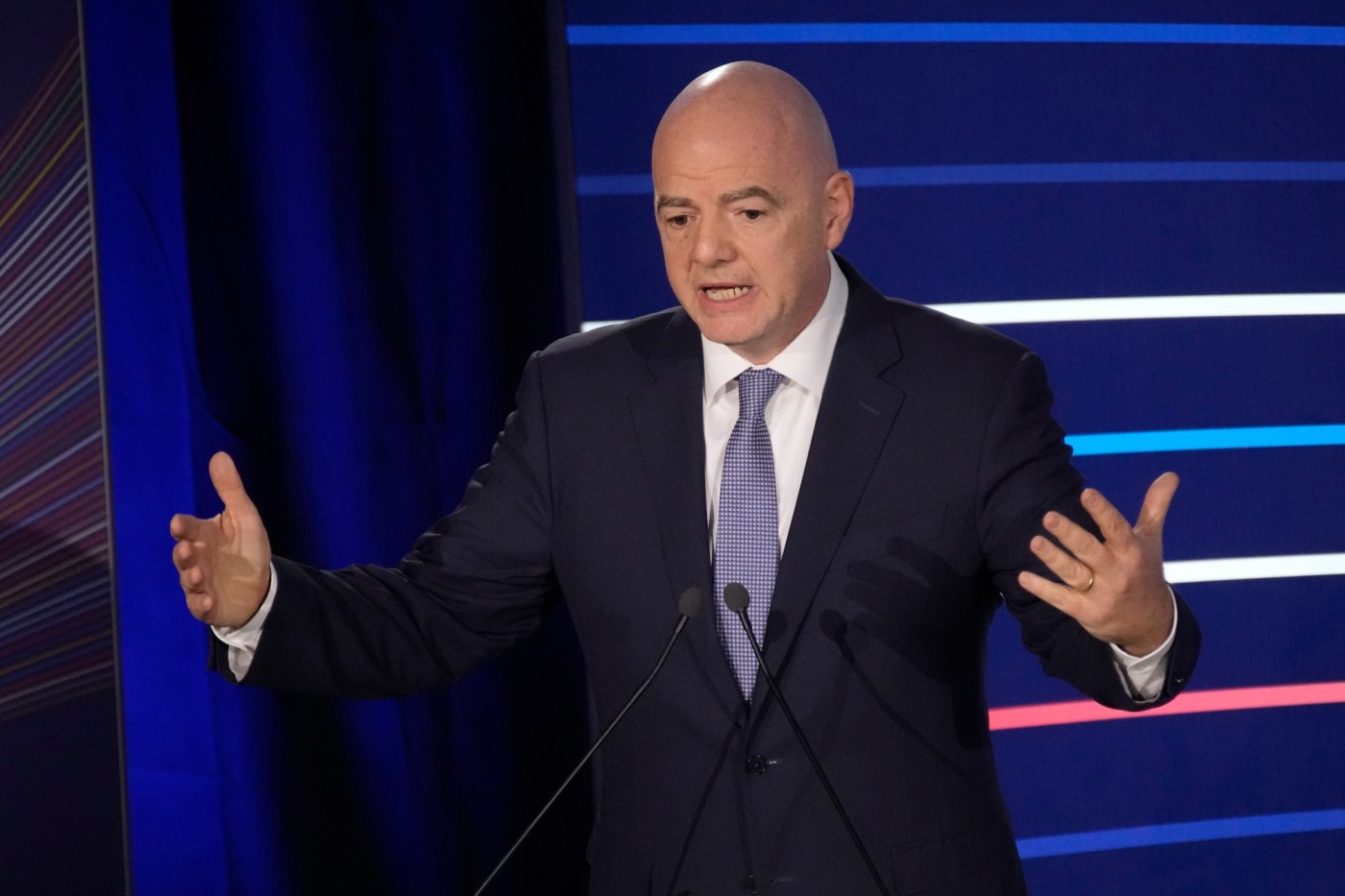 Gianni Infantino addresses MLS owners’ meeting, a first for a FIFA president 1 AP24039397318127 2gXW0X