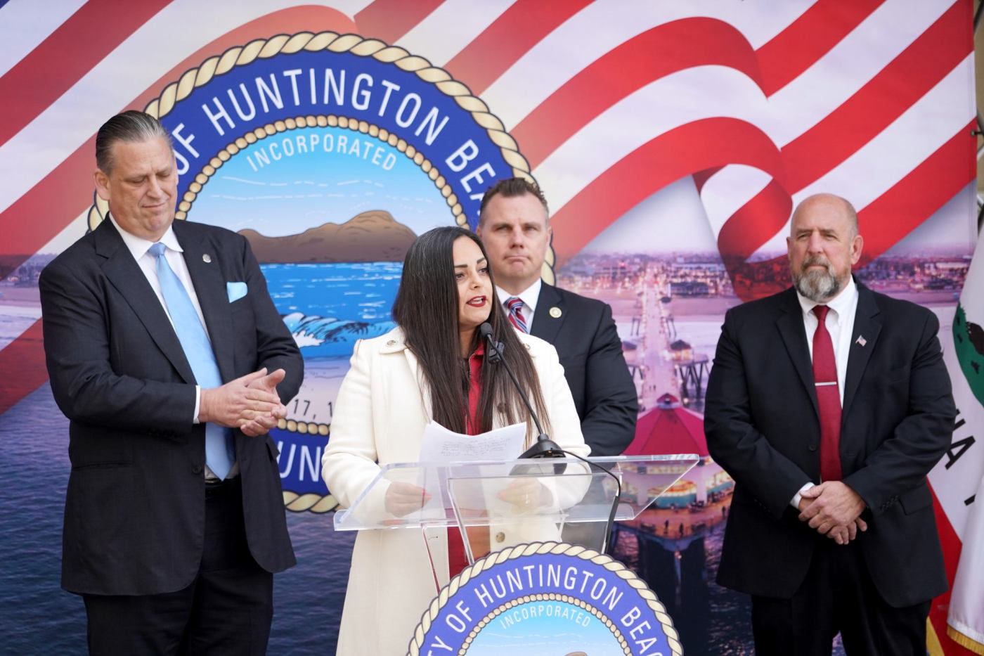 Huntington Beach councilmembers pledge to fight state’s lawsuit over city’s voter ID measure 1 OCR L HBVOTERID 041901 S2ZCdL