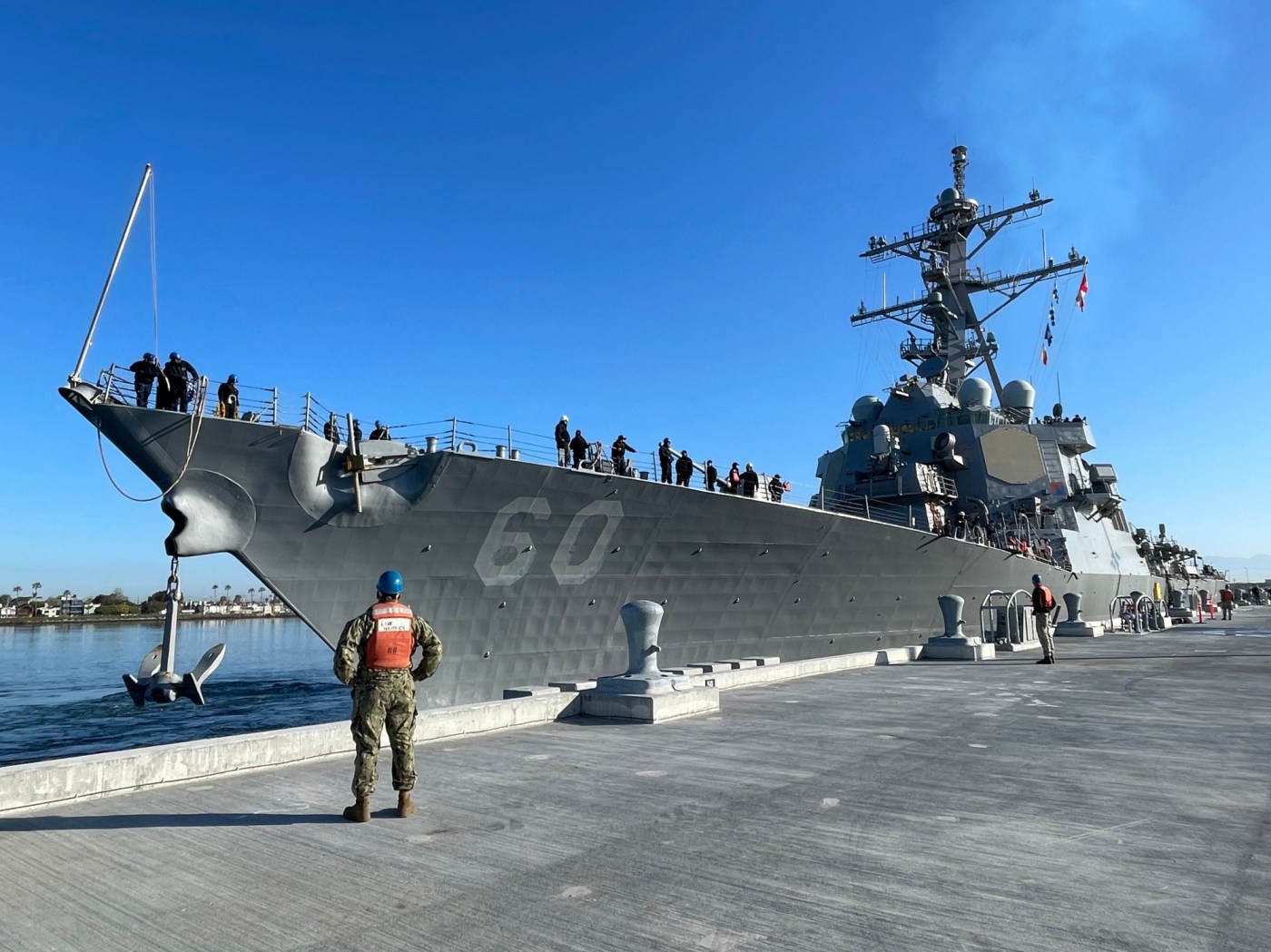 First Navy ship docks at Seal Beach weapons station’s new ammunitions pier 1 OCR L NAVYPIER 0411