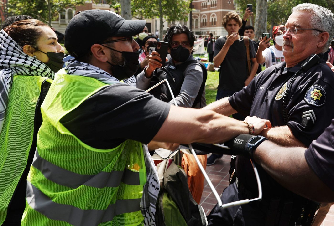 Pro-Palestinian encampment is building on UCLA campus 1 OCR L USCFOLO 0428 06 1 H6ztNS