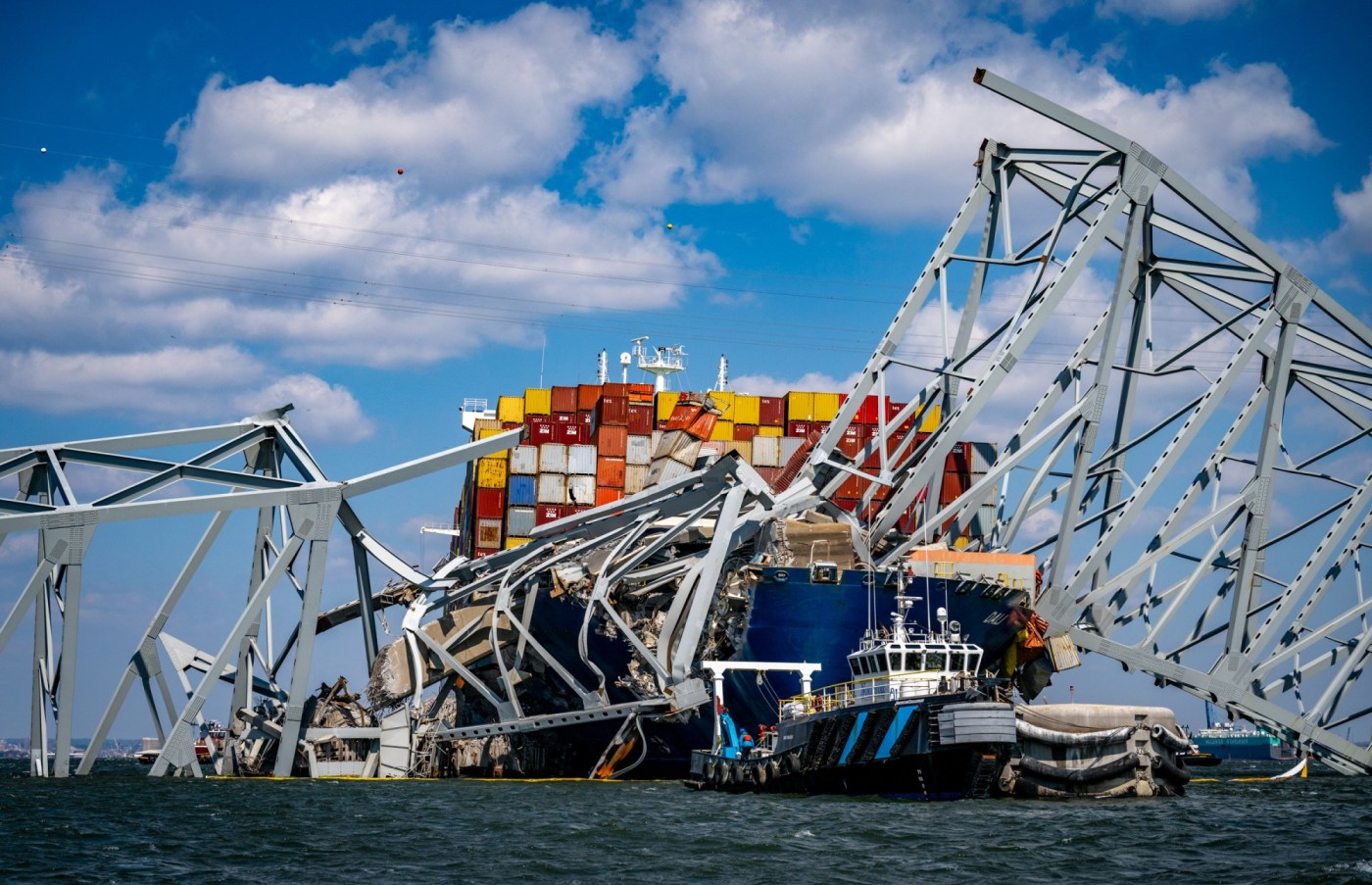 Key Bridge collapse could be largest-ever financial maritime loss 1 TBS L BRIDGECRANES 19 ihsoEy