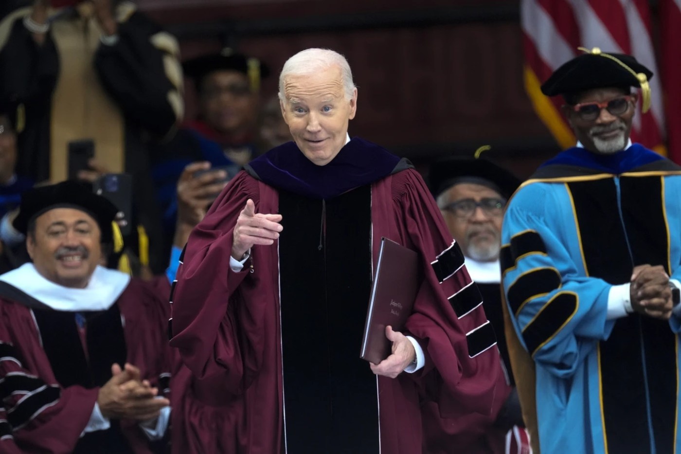 Biden faces Pro-Palestinian silent protest at Morehouse College graduation 1 BIDEN speech 1 zYgyj6
