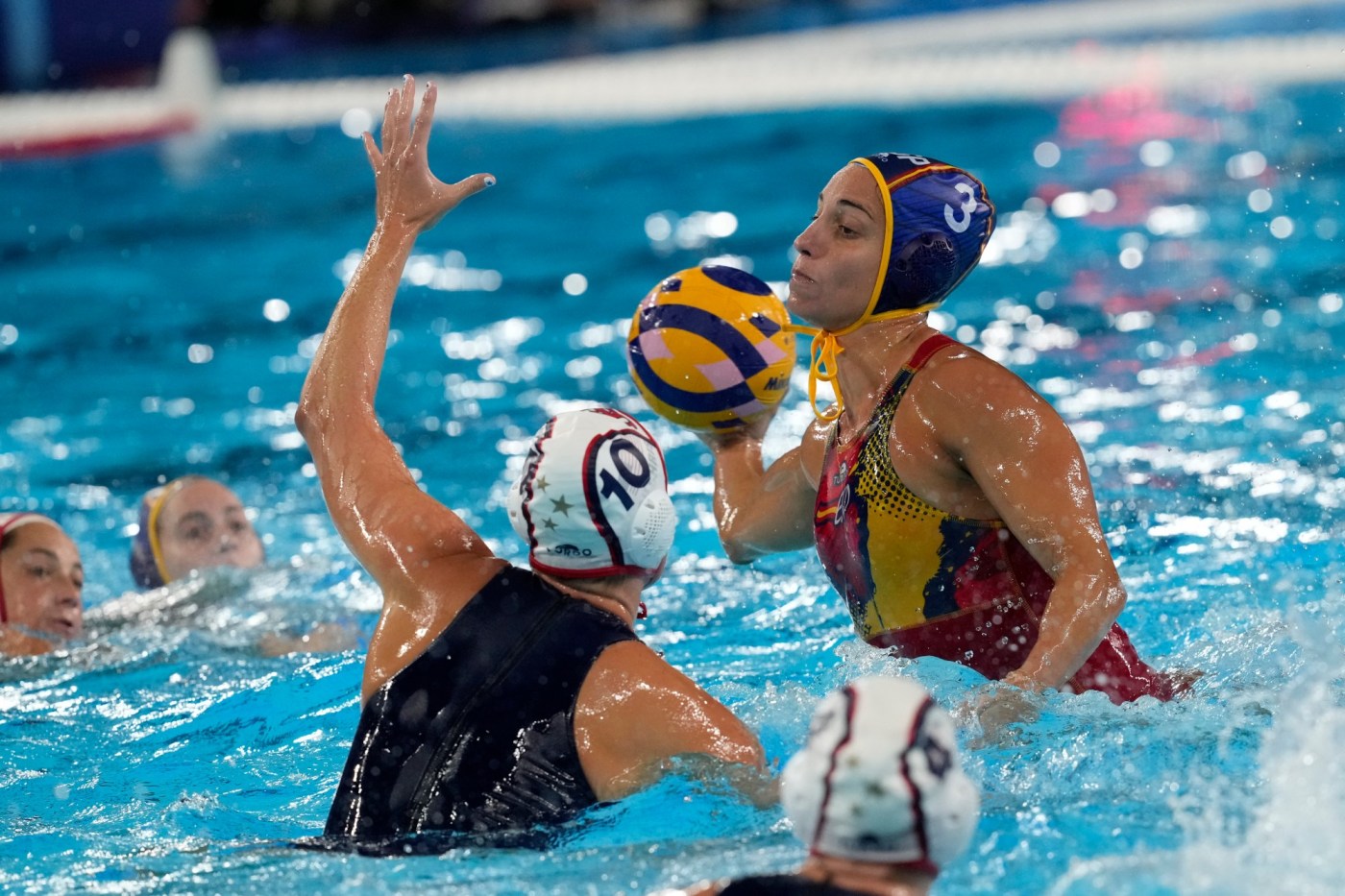 Olympic water polo: U.S. women suffer rare loss, falling to Spain in rematch of Tokyo final 1 AP24211528905150