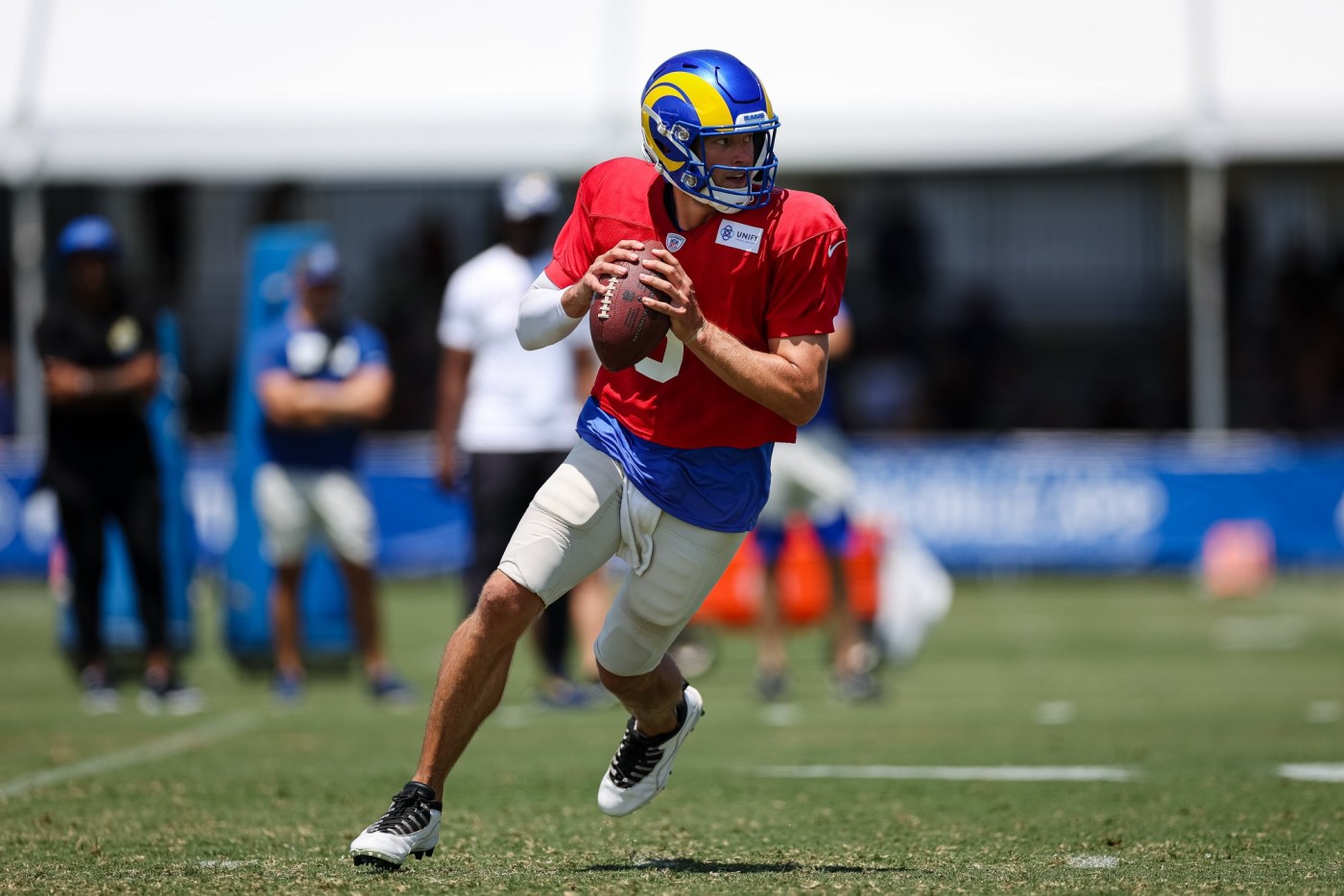 Rams training camp storylines: Matthew Stafford’s contract, replacing a legend 1 LDN L RAMS 0522 01 FMSiMk