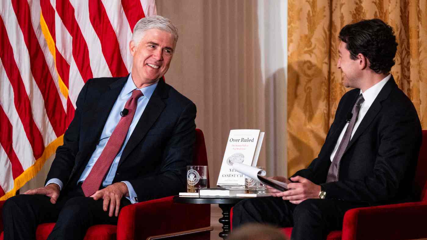 Supreme Court Justice Neil Gorsuch, at the Nixon Library, offers tales of how the legal system is too complex 1 OCR L GORSUCH 0810 01 PB 1