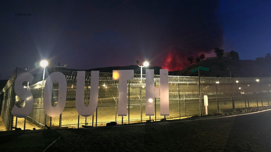 Castaic inmates shelter-in-place despite Hughes Fire evacuation order 3 Pitchess Detention Center 2 t8QUcC