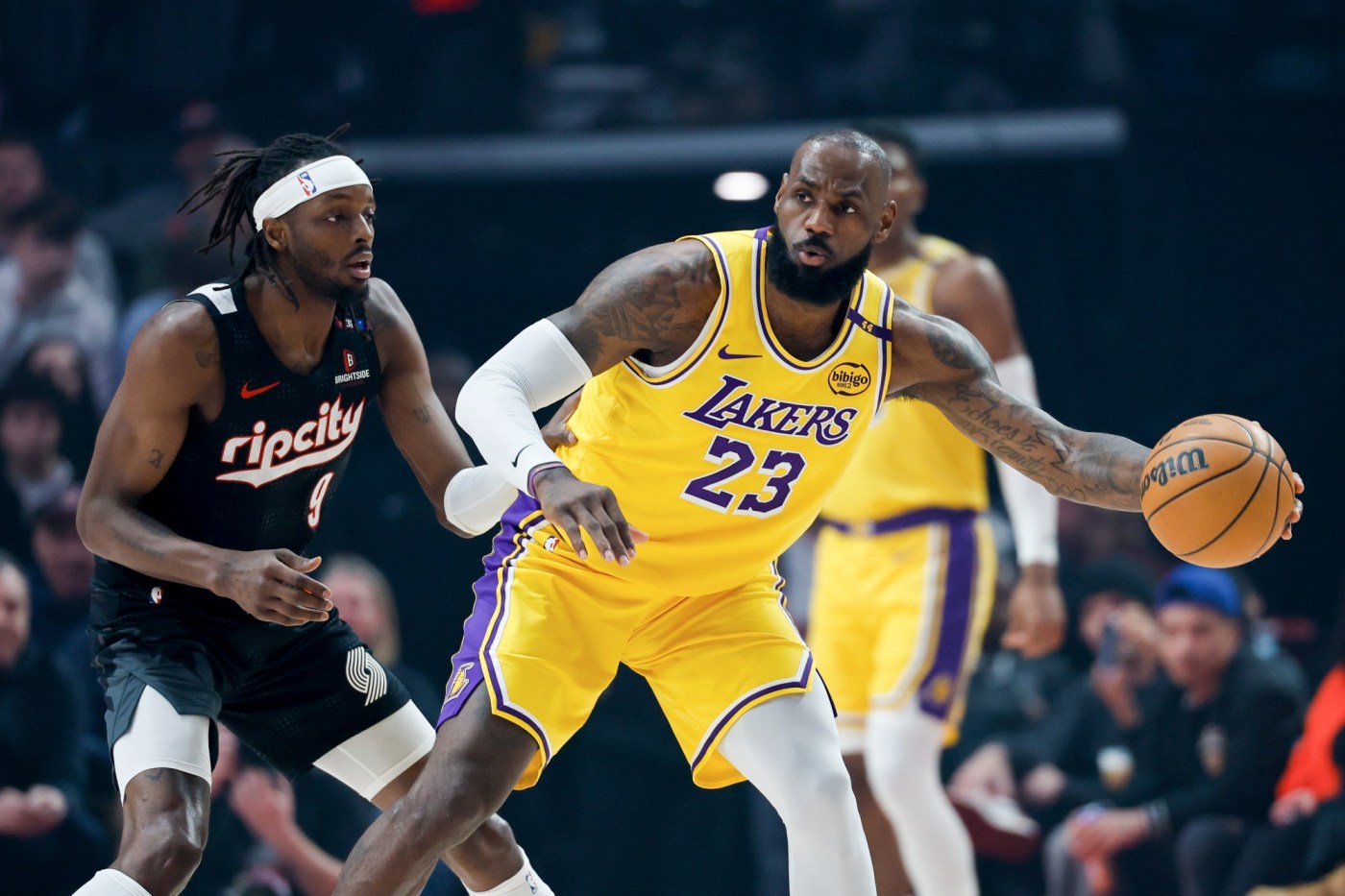 LeBron James, Austin Reaves carry Luka-less Lakers past Blazers 1 GettyImages 2200973989 kvtqri