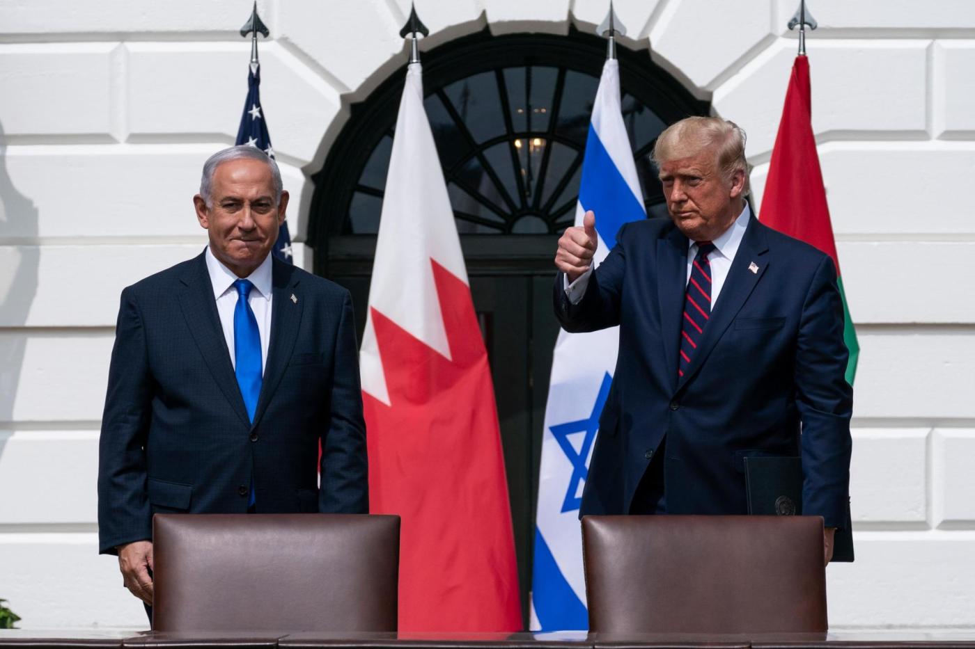 Trump and Netanyahu hold talks as US president warns ‘no guarantees’ fragile peace in Gaza will hold 1 Trump Netanyahu 41416 Yygq8j