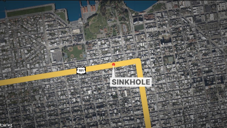 Sinkhole disrupting traffic in SF Marina District 1 sf sinkhole ZoRB80