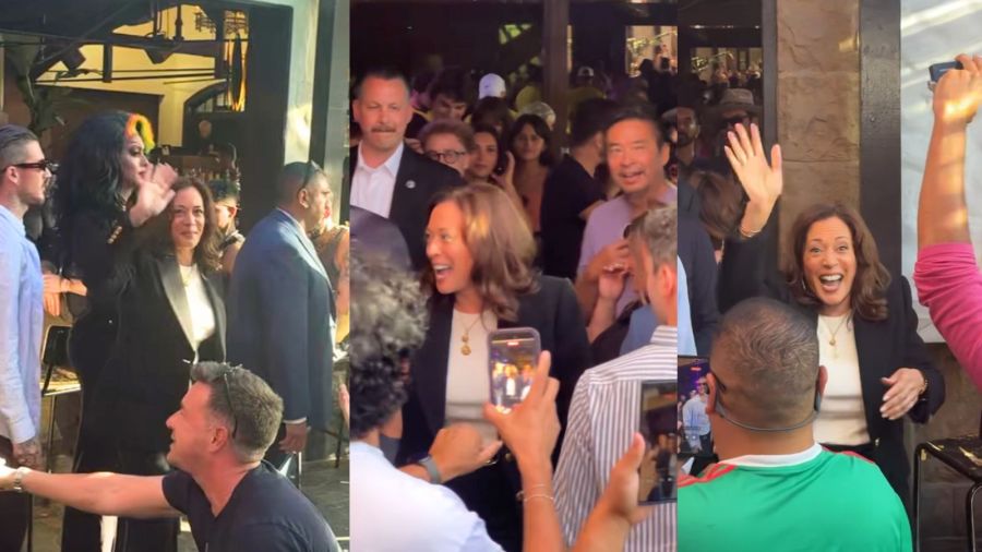 Kamala Harris surprises diners at The Abbey in West Hollywood 1 Kamala Harris at Abbey in West Hollywood cYFan1
